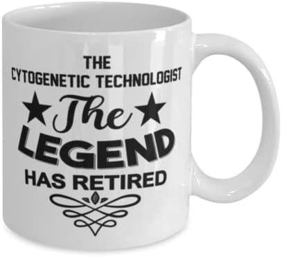 Šolja citogenetskog tehnologa, legenda se povukla, novost jedinstvene ideje za poklone za Citogenetskog tehnologa, šolja za kafu šolja za čaj Bijela