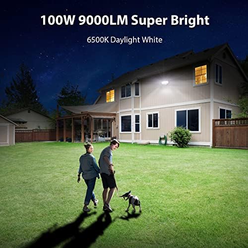 iMaihom White 100w 9000LM & amp; 50W 4600lm senzor pokreta LED sigurnosno svjetlo, Super Bright Flood Lights Outdoor, 6500K IP65 vodootporan
