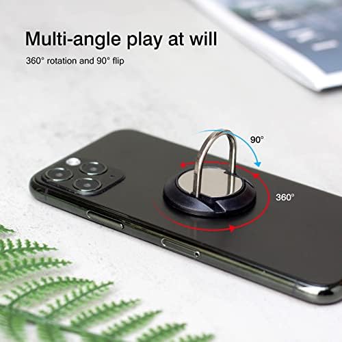 [2 Pakovanje] postolje za Držač prstena za pjenušavi mobilni telefon u obliku slova U, rotacija za 360 stepeni i 90 stepeni podesivo