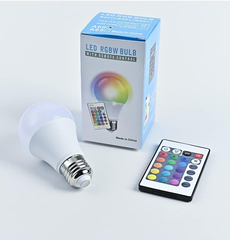 Sijalica koja mijenja boju, RGBW boje, LED sijalice koje se mogu zatamniti sa daljinskim upravljačem, za zabavu u spavaćoj sobi u