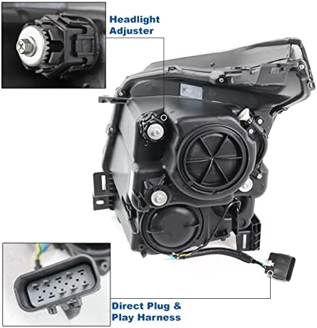 ZMAUTOPARTS LED Switchback projektor farovi farovi farovi Crni w / 6.25 plavi DRL kompatibilan sa Cadillac SRX 2010-