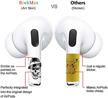 Rockmax Airpods Pro 2 kože, hladne naljepnice i naljepnice za prekrivanje Airpods Pro, male Halloween ukrase za Apple Airpods Pro