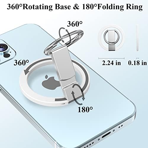 Ldsxay univerzalni MagSafe prsten 2 pakovanja + držač magnetnog prstena, magnetna Rukohvat Za MagSafe dodatnu opremu 360° podesivi