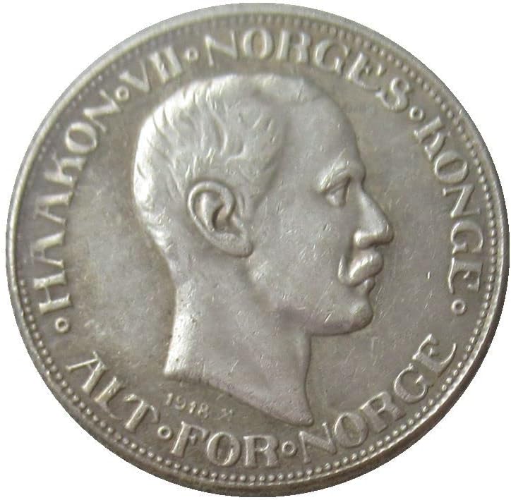 Norveška 50 ruda 1918. stranačka kovanica sa spoljnim replikama