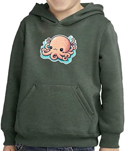 Hobotnica Print Toddler Pulover Hoodeie - Art Spužva Fleece Hoodie - Hobotni hoodie za djecu