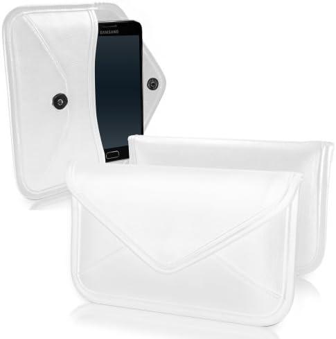 Boxwave Case kompatibilan sa Oppo K1 - Elite kožnom messenger torbicom, sintetički dizajn kože kože za Oppo K1 - bjelokosti bijeli