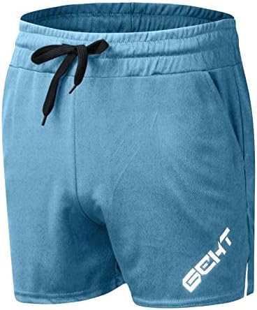 6-inčnih kratkih kratkih hlača za muškarce Čvrsto boje casual nacrtajući srednje struk sportske kratke hlače sa džepovima Muške vježbe