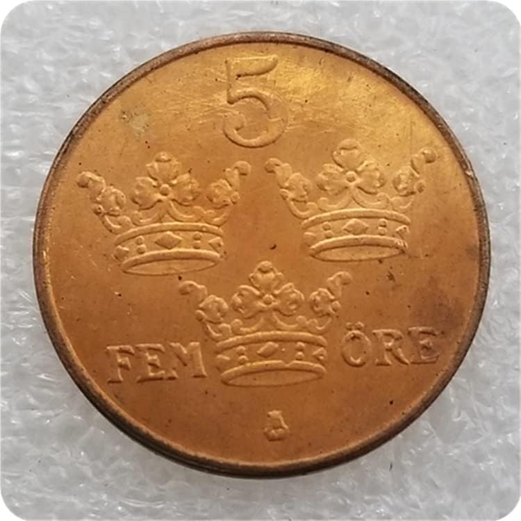 Starinski zanat Švedska 1927. Švedska 5 rude srebrni dolar