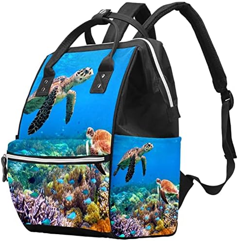 Guerotkr putnički ruksak, torbe za pelene, ruksačka torba pelena, ocean kornjača koraljska riba