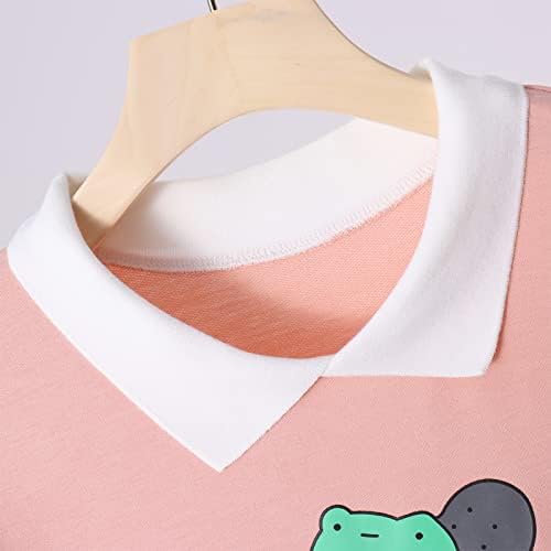 CM C & M Wodro Žene žabe Grafička estetska prevelika povučena odjeća Kawaii majica s dugim rukavima s džepom