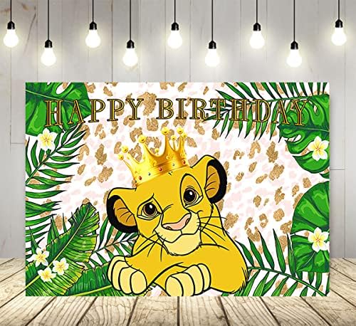 Kralj lavova pozadina za potrepštine za rođendanske zabave 70, 8x47, 2 u temi Wild Jungle Baby Shower baner za ukras stola za tortu