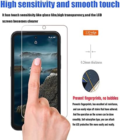[3-Pack] kompatibilno sa Nokia XR20 5G kaljenim staklom za zaštitu ekrana, tvrdoćom 9H, protiv ogrebotina, bez mjehurića, lako se