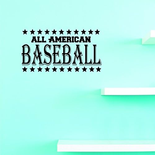Svi američki bejzbol sportski znak Dječak djevojka vinilna zidna naljepnica Dječja spavaća soba - 22 boje Dostupno Veličina: 20 inča