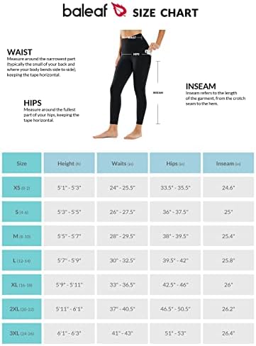 Baleaf Sweatleafe ženske vježbe sa džepovima, visokih čekinskih hlača na temmu kontrole Trčevi sustav atletske gamaše