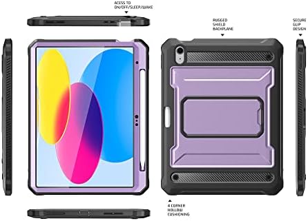 Torbica tablet futrola Kompatibilan sa iPadom 10. generacijom 10.9 2022 Objavljen-Heavy duatingirans CASTICT COOTKooffoff zaštitni