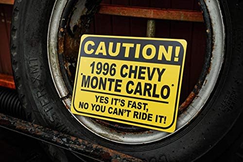 1996 96 Chevy Monte Carlo Oprez Brzi auto znak, Metal Novelty Sign, Man Cave Zidni dekor, Garažni znak - 10x14 inča