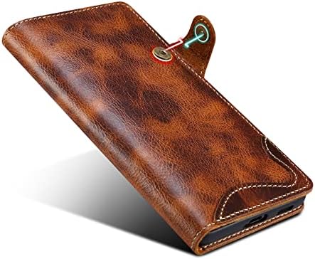 Koeok torbica za novčanik Samsung Galaxy S23 Ultra, preklopna futrola sa magnetnim zatvaračem od prave kože sa slotovima za kartice