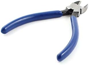 X-DREE 5 125mm duga plava gumirana ručka opružna dijagonalna rezna kliješta rezač žice (5' '125 mm de largo mango de goma azul recubierto