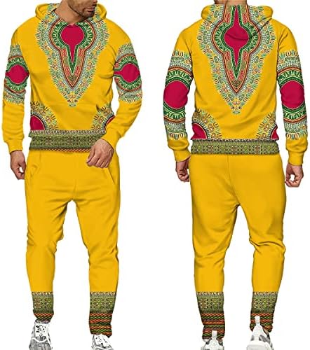 Afrički Dashiki 3D Print Unisex Dukserice Muška trenerka 2 komada Hoodie prevelika odjeću afričke muške