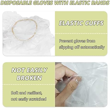 SILFGRLF 100 kom plastične rukavice za veterinarsko oblačenje za jednokratnu upotrebu, izuzetno dugačke rukavice za zaštitu čistoće