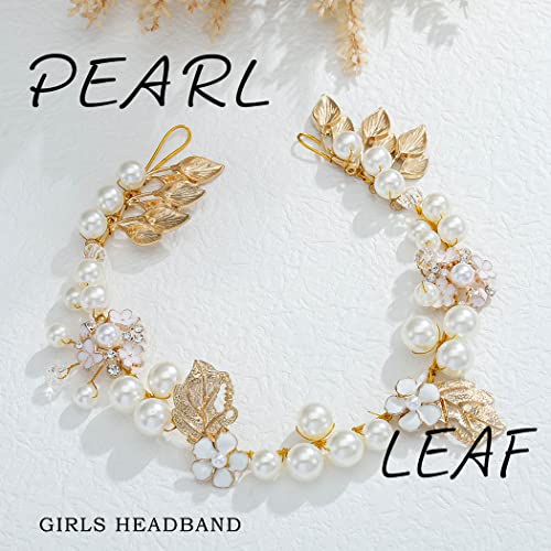 Foyte Crystal Flower Girl Headpiece list vjenčanje traka za glavu princeza Headpieces Rhinestone Floral Hair Vines Community Pearl
