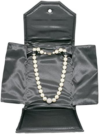 Novna kutija Premium Velika crna / crna kožna kožna / omega ogrlica mapa + Custom NB torbica