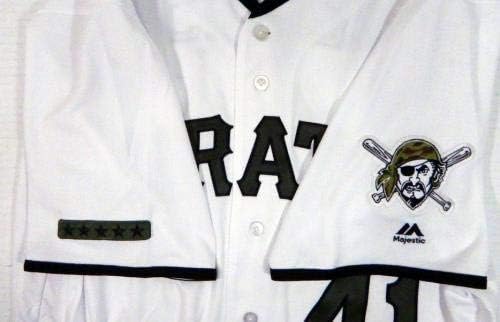 2018 Pittsburgh Pirates Kevin Siegrist 41 Igra izdana Bijeli dres Memorijalni dan - igra Rabljeni MLB dresovi