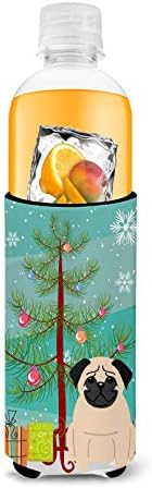 Caroline's bysures BB4133MUK veseli božićno stablo Pug Faun Ultra Hugger za tanke limenke, može li hladnije rukav zagrliti rukav za