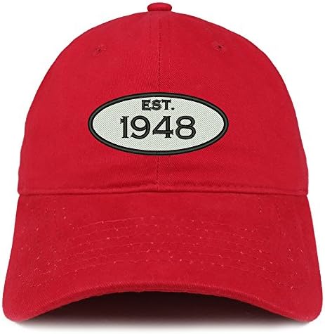 Moderna prodavnica odjeće osnovana 1948 vezeni 75. rođendanski poklon mekana kruna pamučna kapa